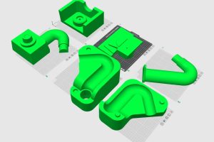 CAD model used to design and segment the pattern for 3D printing CAD model used to design and segment the pattern for 3D printing