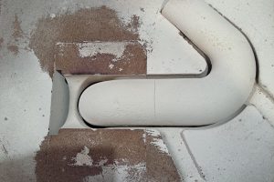 Pattern set into sand mould during initial preparation Pattern set into sand mould during initial preparation