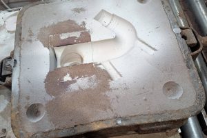 Detailed view of pattern embedded in mould with joint lines visible Detailed view of pattern embedded in mould with joint lines visible