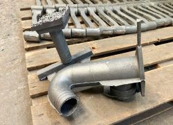 Multiple castings produced and laid out post-pour Multiple castings produced and laid out post-pour